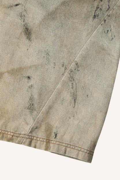 Men's Summer Retro High Street Mud Denim Cityboy 7/8 Shorts