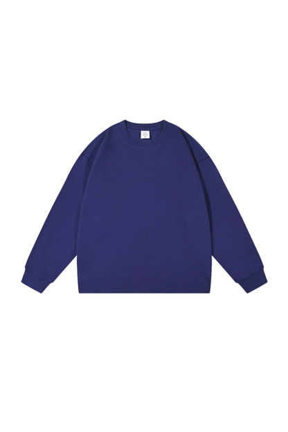 Women's Vintage Raw Hem Loose Drop Shoulder Long Sleeve Tee