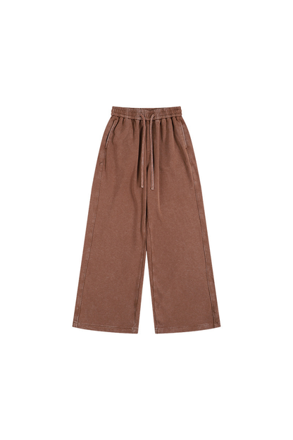 Men Fall Washed Vintage Straight Leg Sweatpants