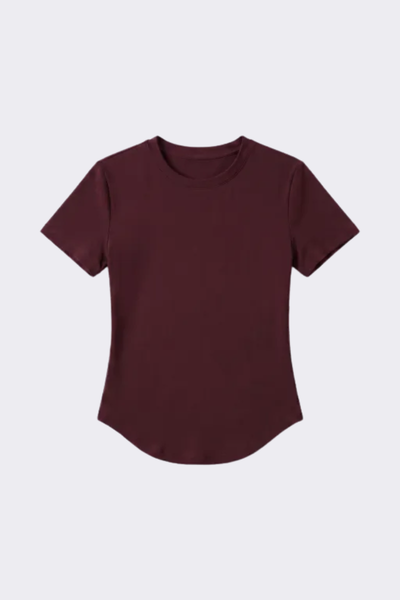 Women's Outdoor Yoga Gym Tight Run Tee - Crewneck
