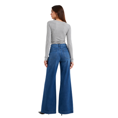 Women's High Waist Wide Leg Flare Jeans