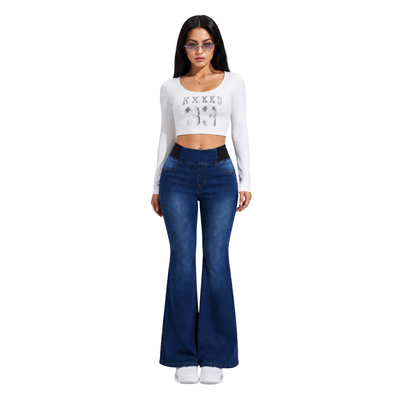 Women's High Waist Stretch Flare Jeans