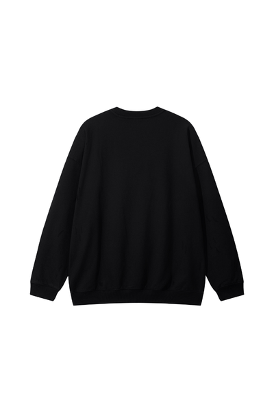 Unisex Fall Clothing Washed Distressed Oversized Sweatshirt