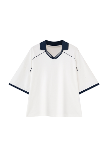 Men's Summer Colorblock Cooling Quick Dry Boxy Polo