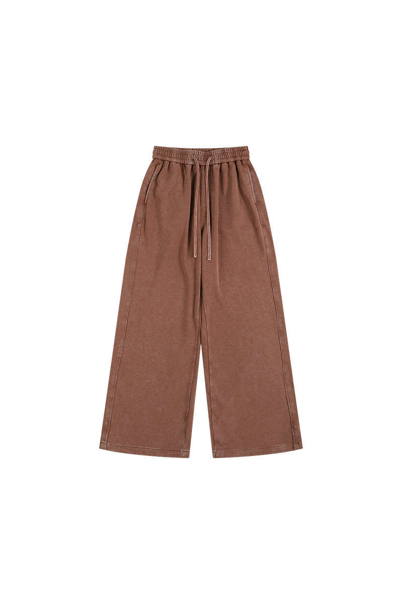 Women Fall Washed Vintage Straight Leg Sweatpants