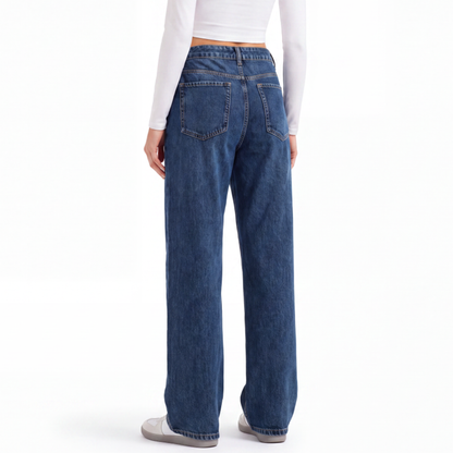 Women's High Waist Straight Leg Jeans