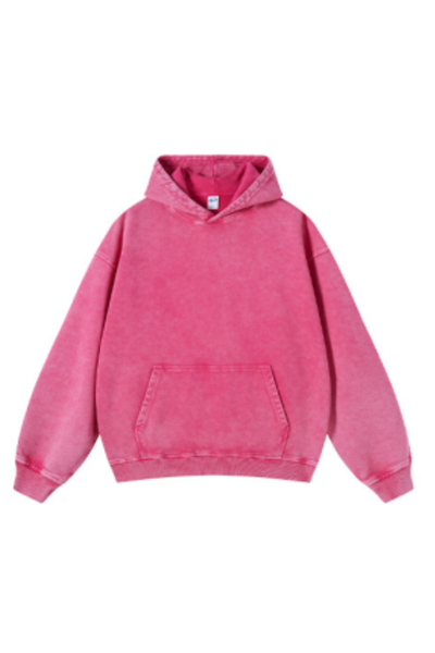 Unisex Fall Heavy Cotton Wax Washed Vintage Pocket Hoodie