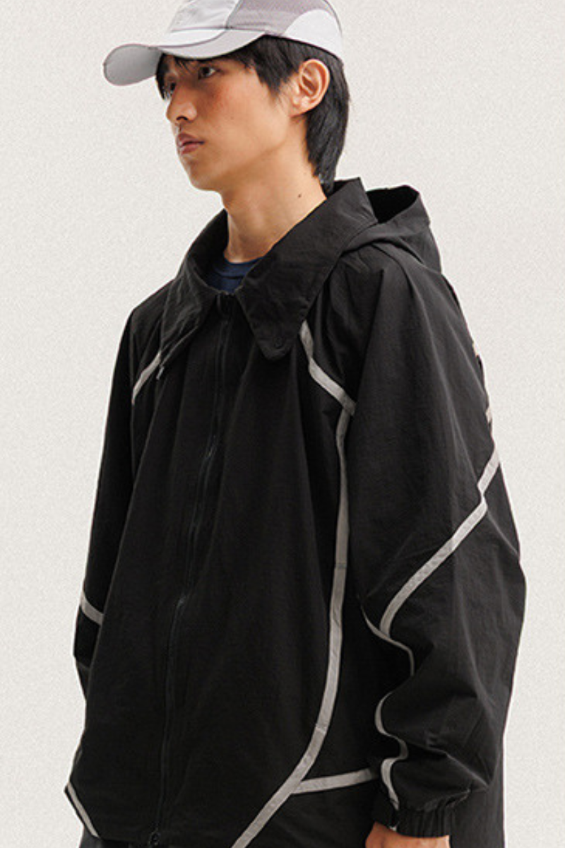 Unisex Mountain Paneled 3D Lightweight Windbreaker Jacket