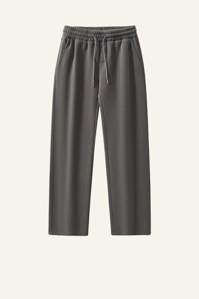 Men's Heavyweight Washed Fleece-lined  Straight-leg Pants.