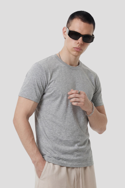 Men's Summer 210g Ribbed Set-in Cooling Quick Dry Slim Tee