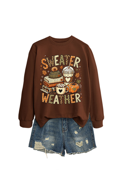 Unisex Fall Clothing Pumpkin Sweater Weather Sweatshirt