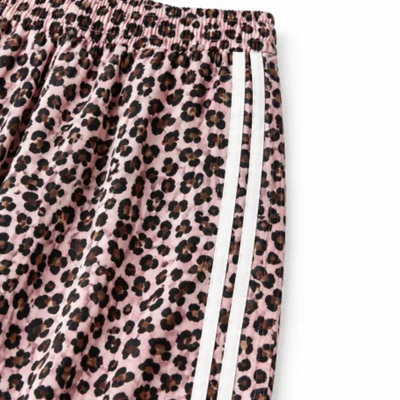 Women Fall Clothing Casual Leopard Stripe Wide Leg Pants