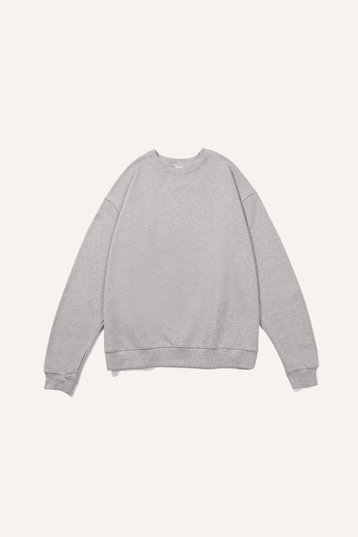 Men's Spring 380g Terry Cotton Loose Crewneck Sweatshirt