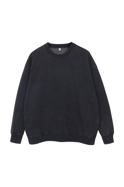 Unisex Fall Washed Vintage Drop Shoulder Sweatshirt
