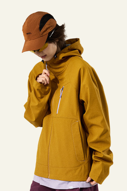Women's Streetwear Fleece Lined Waterproof Hooded Jacket