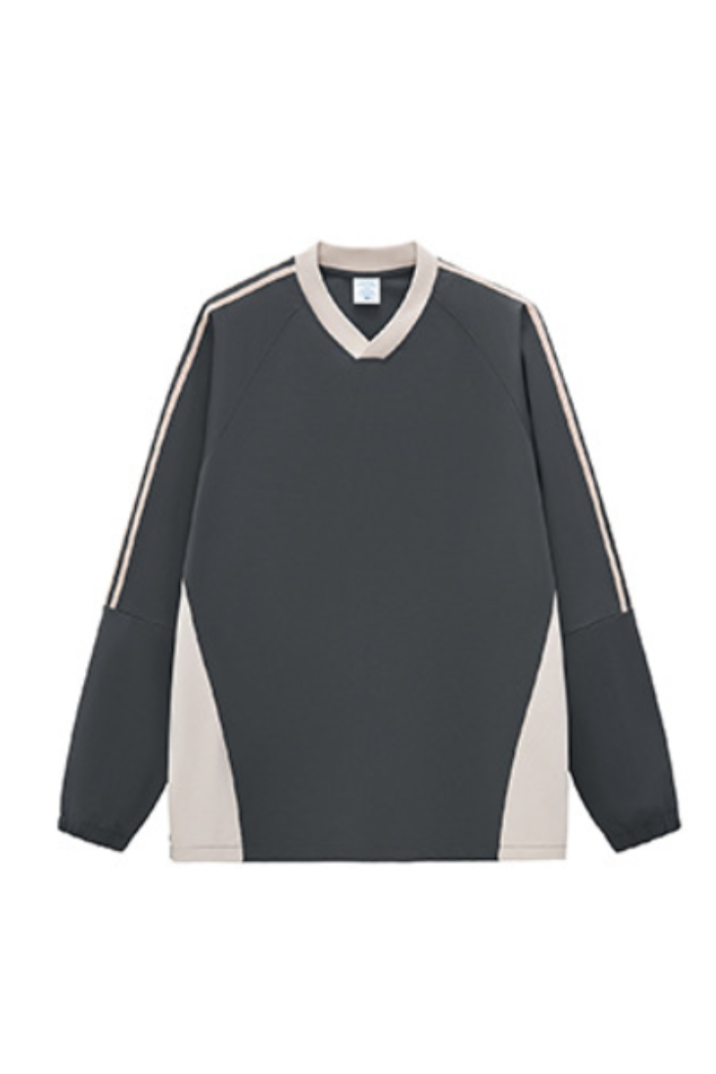 Men's Fall Colorblock V-Neck Raglan Long-Sleeve T-Shirt