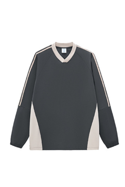 Men's Fall Colorblock V-Neck Raglan Long-Sleeve T-Shirt