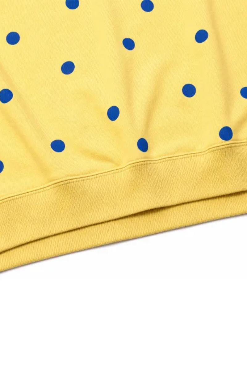 Women Spring Plus Size Polka Dot Crew Neck Sweatshirt
