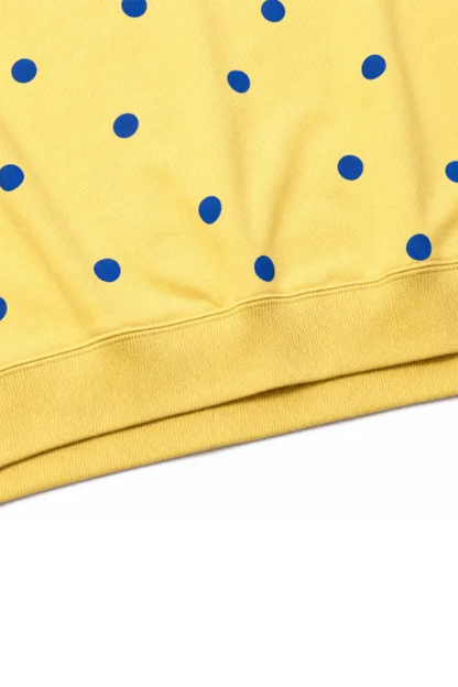 Women Spring Plus Size Polka Dot Crew Neck Sweatshirt