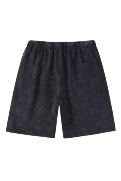 Unisex Summer 5-Inch Vintage Wax-Washed Distressed Shorts