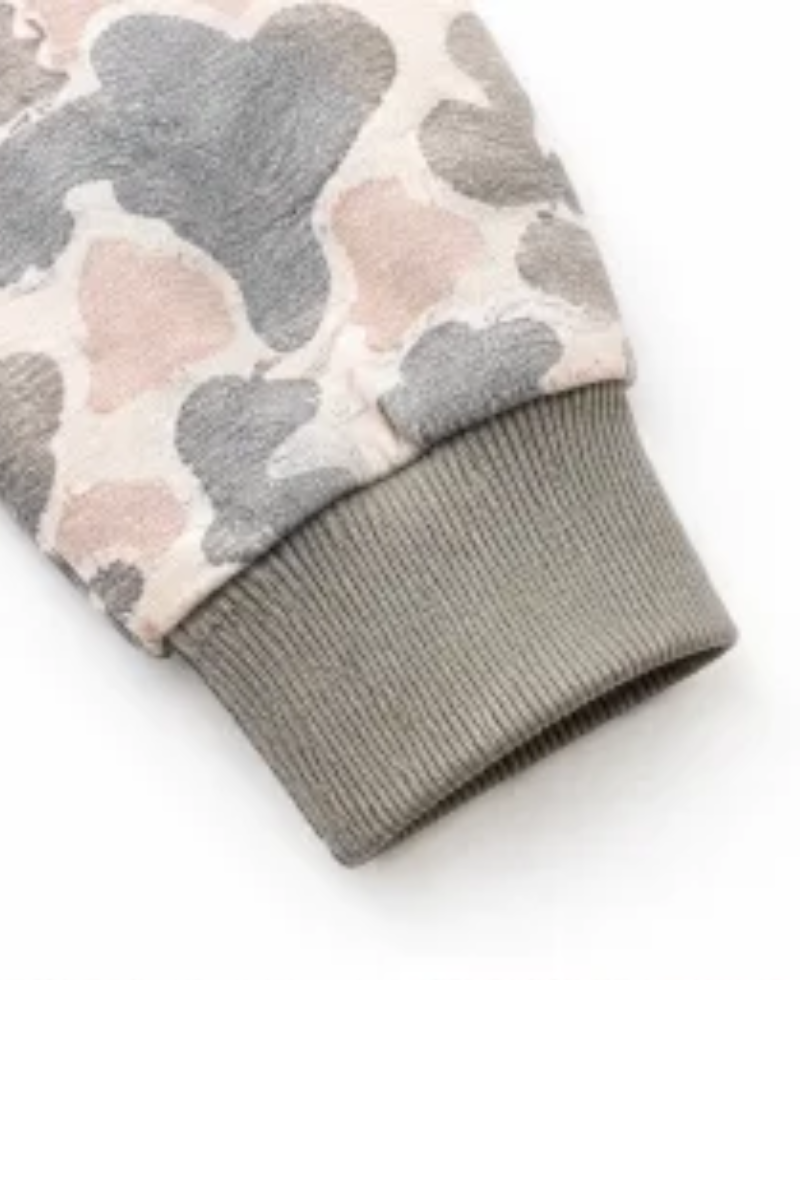 Women Fall Clothing Western Camo Layered V Neck Sweatshirt