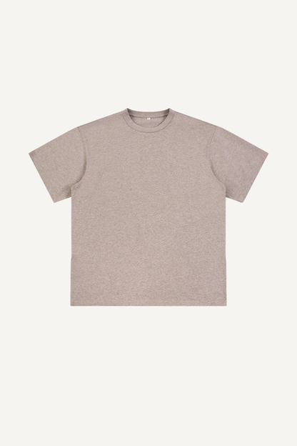 Men's Summer 260g Solid Cotton Loose Cuffed Tee