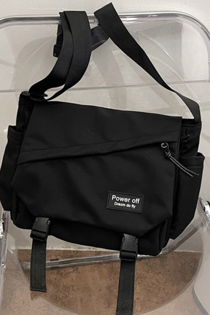 Unisex All Season Nylon Multi Pocket Crossbody Shoulder Bag