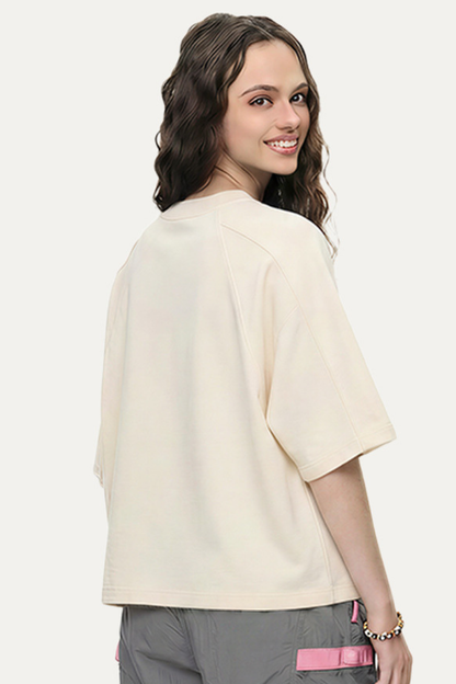 Women's 180g Polyester Cropped Oversized Cooling Tee
