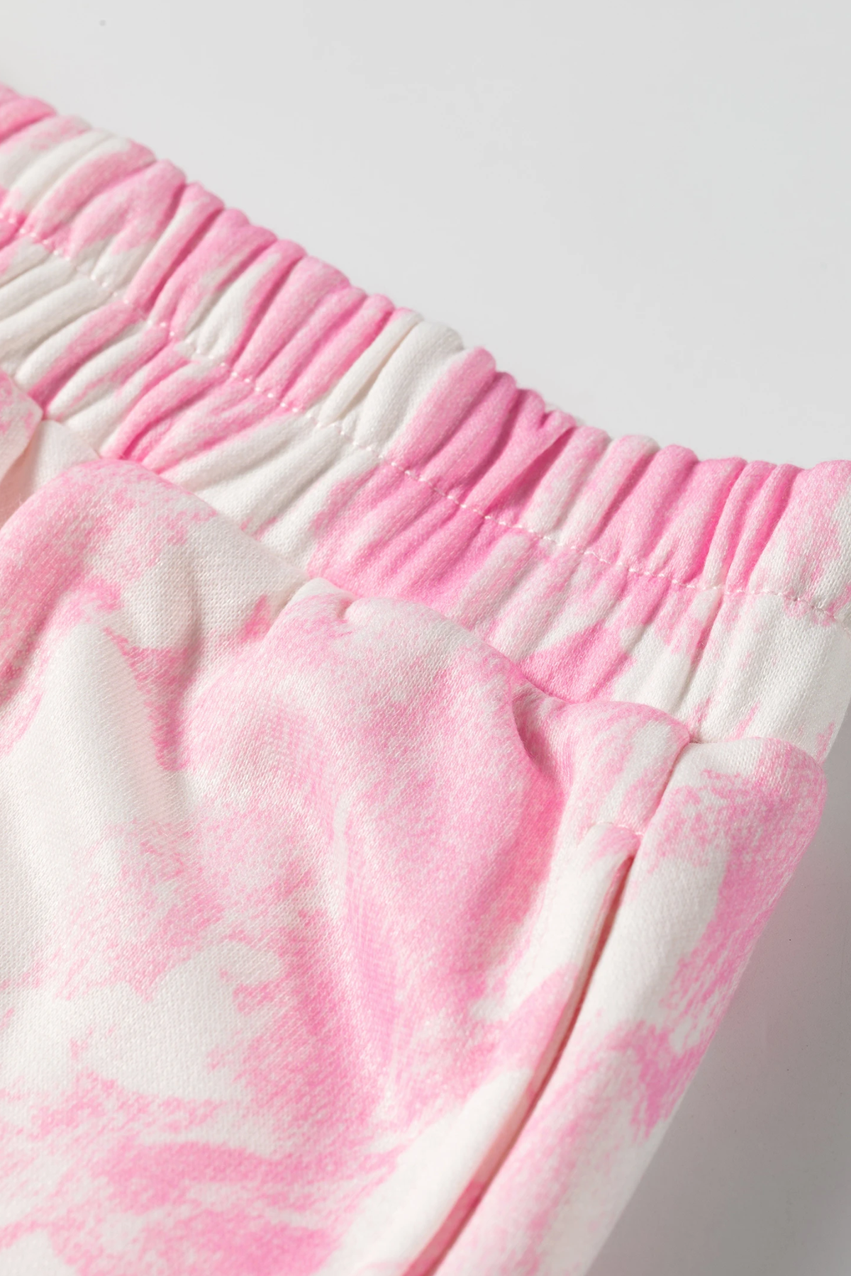Women Spring Tie Dye Balloon Sleeve Hoodie Shorts Set