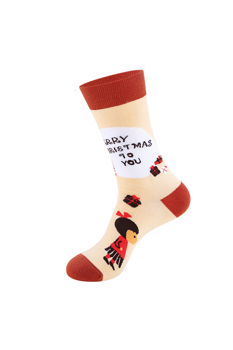 Unisex Fall Winter Festive Cartoon Christmas Crew Socks