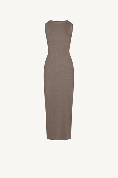 Women's Spring Summer 275g Washed Slim Knit Maxi Dress