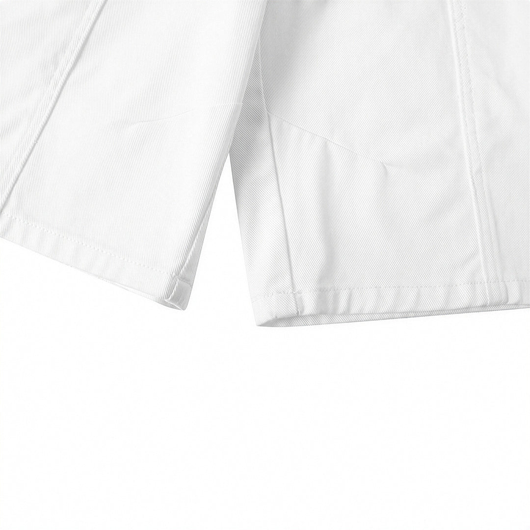 Men's Summer White Loose Wide-Leg Denim Shorts
