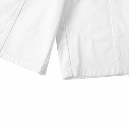 Men's Summer White Loose Wide-Leg Denim Shorts