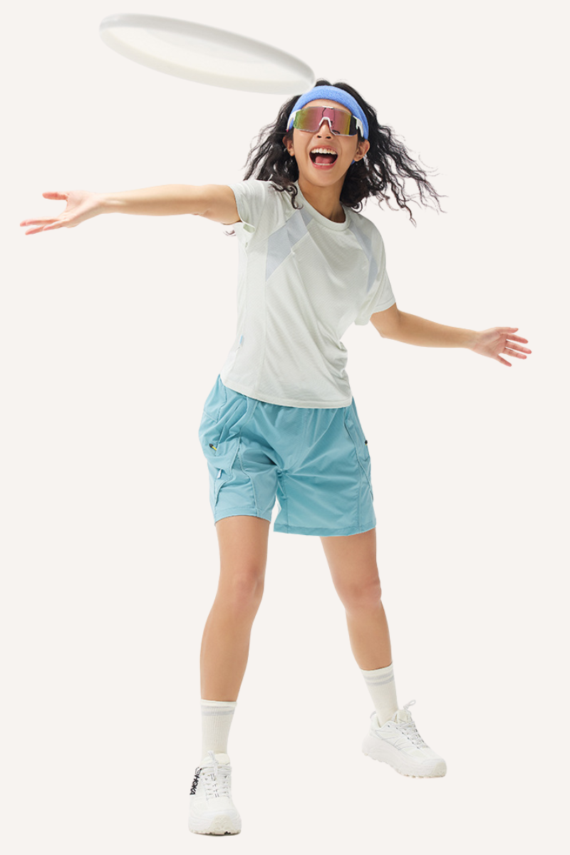 Unisex Summer COOLMAX LYCRA Wicking Quick Dry Colorblock Tee