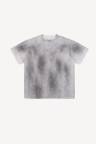 Men's Summer 160g Cotton Hand Painted Fade Loose Crew Tee