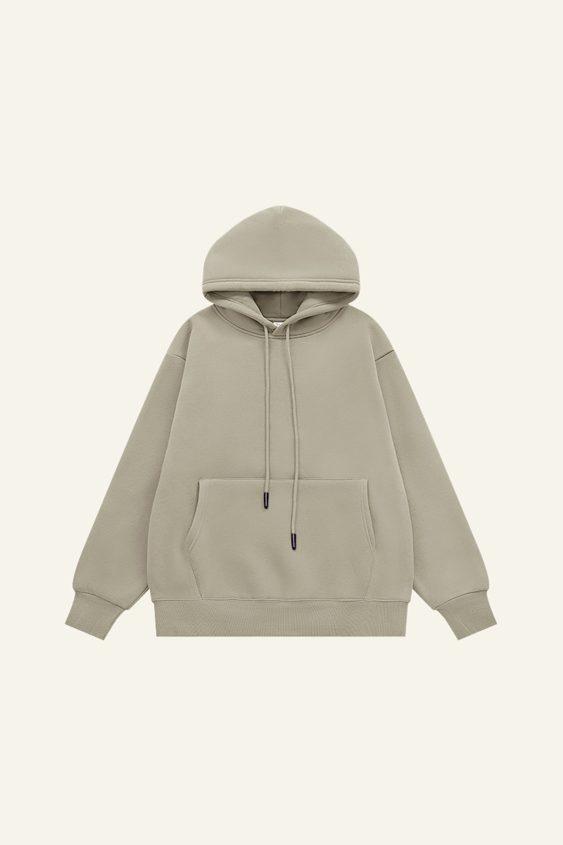 Men's Streetwear Fleece-lined Front Pocket Hoodie