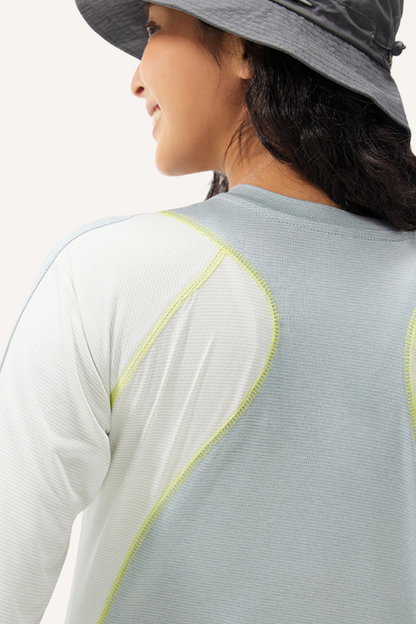 Men’s LYCRA Wicking Cooling Raglan Colorblock LS Tee