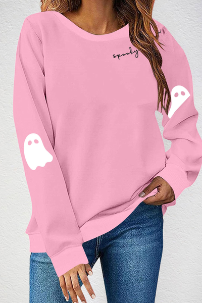 Women Fall Clothing Halloween Cute Ghost Sweatshirt
