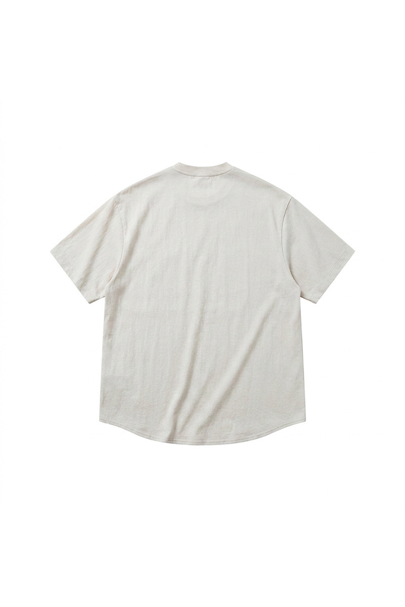 Men's Summer Linen-Blend Old-Money Drop-Shoulder T-Shirt