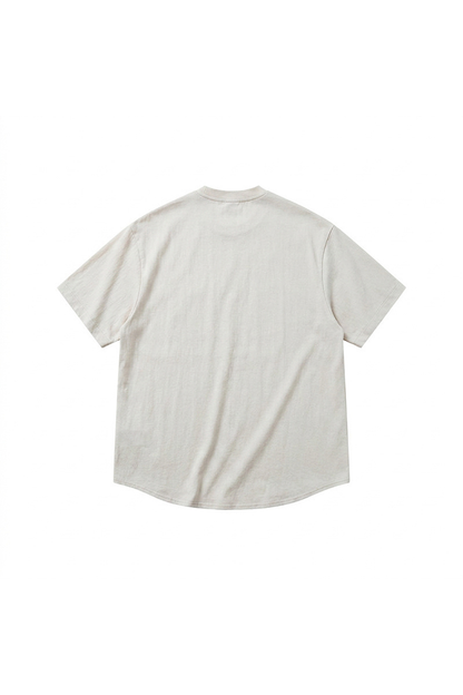 Men's Summer Linen-Blend Old-Money Drop-Shoulder T-Shirt