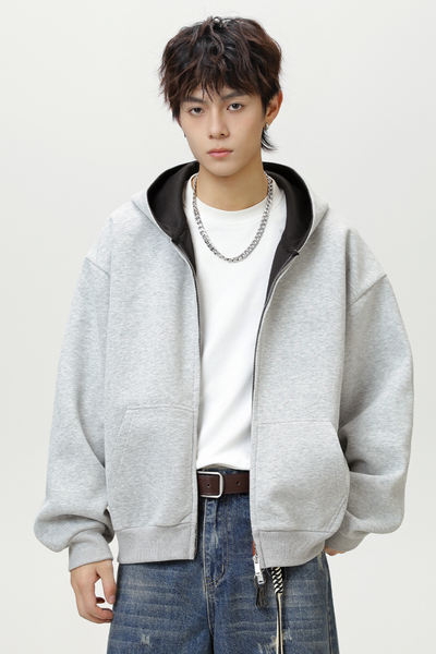 Men's Fall 380g Heavy Contrast Lining Boxy Hoodie