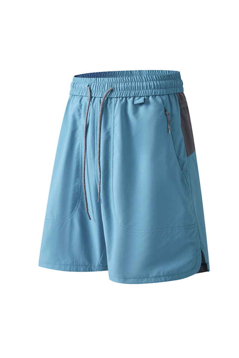 Men's Summer Loose Straight Colorblock Waterproof 5" Shorts