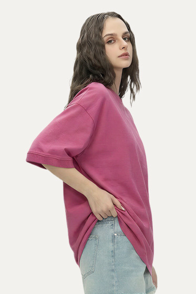 Women's 280g Cropped Oversized Terry Cuff Crewneck Tee