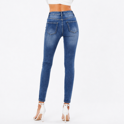 Women's Wash Stretch High Waist Slim Fit Skinny Jeans