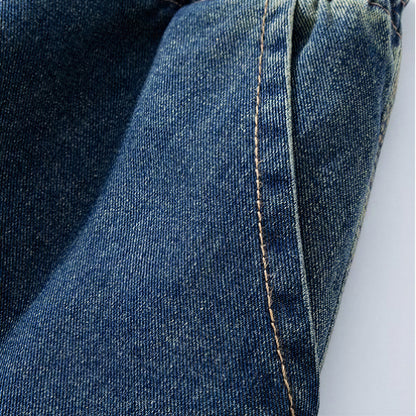 Men's Summer Light Wash Carpenter Baggy Denim Shorts