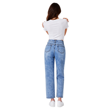 Women's vintage ripped ankle-length slim-fit jeans