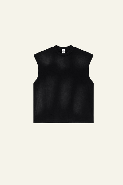 Women's Oversize Vintage Gradient Cotton Sleeveless T-shirt