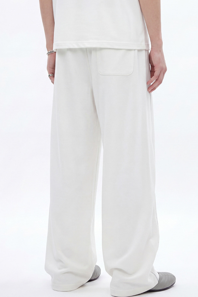 Men's Summer 390g Heavy Curved Colorblock Topstitch Pants