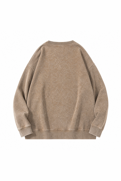 Men's Fall Winter Vintage Loose Crewneck Cotton Sweatshirt
