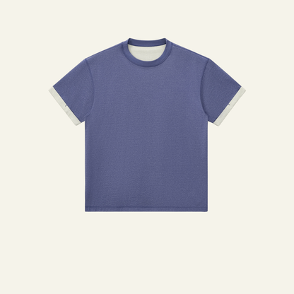 Men's Color-blocked Base Layer Short-sleeved T-shirt